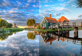 HDR photo blending in NYC improves brightness, color balance, image clarity in real estate photos