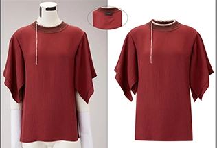 Neck joint removal shows the inner collars and seams for a natural, detailed apparel look ,Virginia