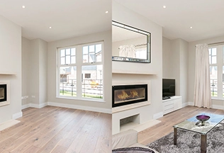 Showcase future upgrades in NYC homes with virtual renovation editing for modern,friendly interiors